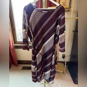 Dress Barn Maroon Knit Dress, 24W